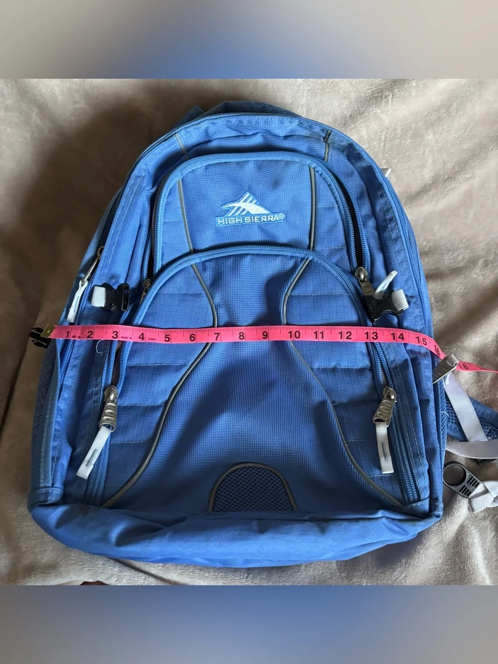 High Sierra Periwinkle Blue Backpack Many Compartments School Ready Big